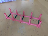 Complete 2-row holder (5,7mm holes)