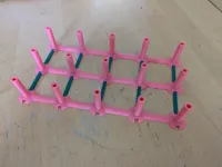 Complete 3-row holder (5,7mm holes)