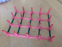 Complete 4-row holder (6mm holes)
