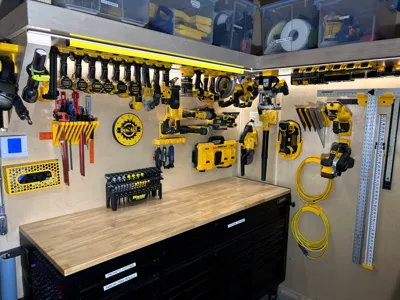 DeWalt 20V Tool Holder - Wall or Under-Shelf Mount