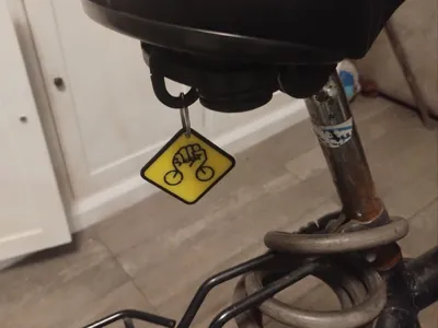 Cycling Sign Keychain