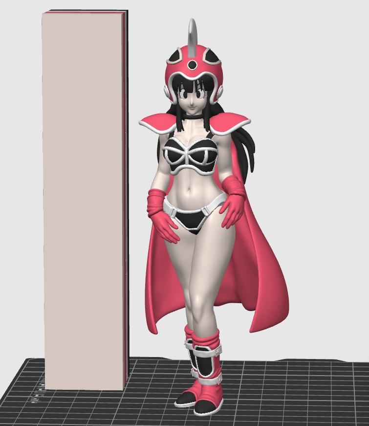 Miniatura 2 do modelo 3D DRAGONBALL龙珠Chichi 琪琪 经典皮肤 多色半拆件  四色打印
