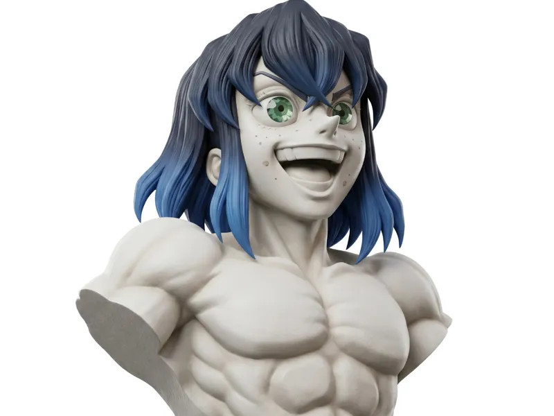 Inosuke From Demon Slayer: Kimetsu no Yaiba 3D Art