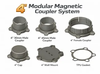 4 Inch Magnetic Exhaust Pipe Coupler System