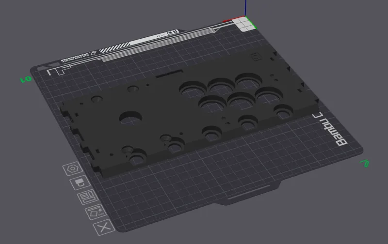 Printed Mini Arcade Machine Simple Control Panel