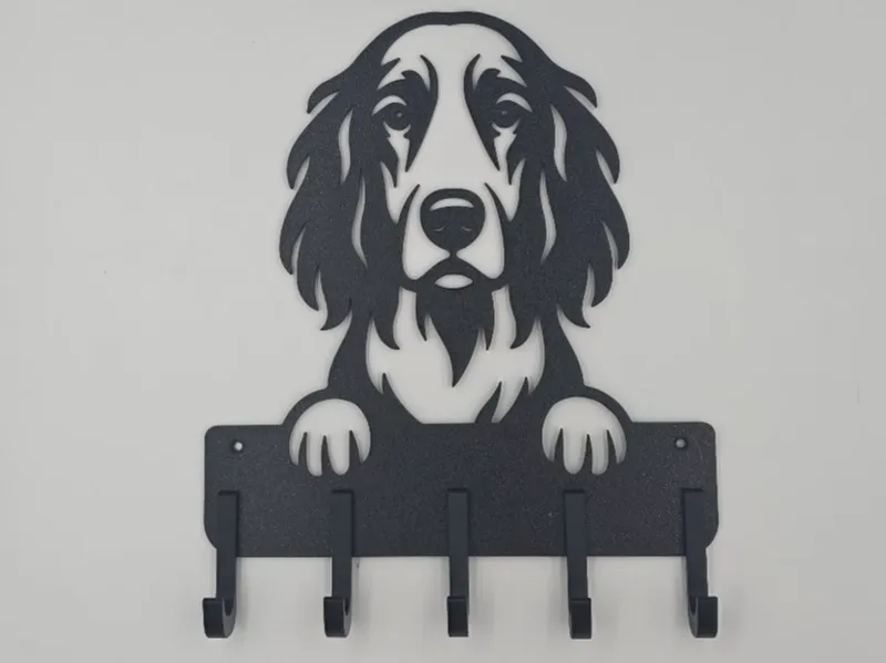 Dog Leash & Collar Holder, English Setter