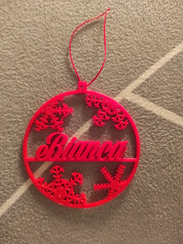 Décoration de sapin prénom Bianca
