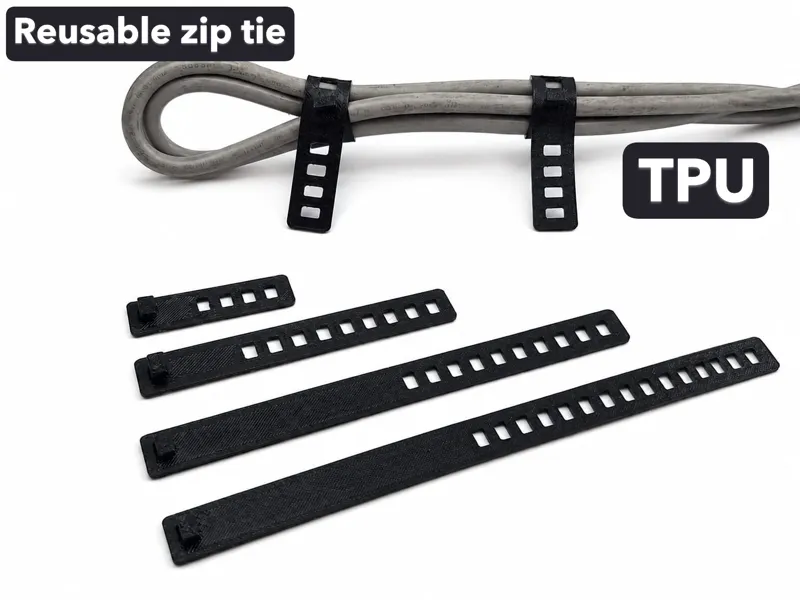 Reusable zip tie TPU zip Cable Strap Organizer mul