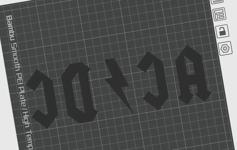 ACDC Font (Complete alphabet letters and numbers) by Brambo MakerWorld ...