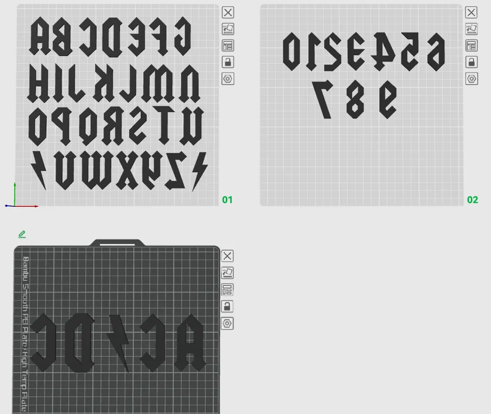 ACDC Font (Complete alphabet letters and numbers) by Brambo MakerWorld ...