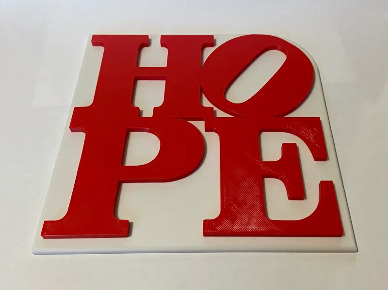 Robert Indiana's HOPE sculpture magnet