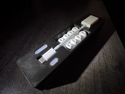 Gridfinity - 1x4 - Apple Dongle & Airpod Ear Tips