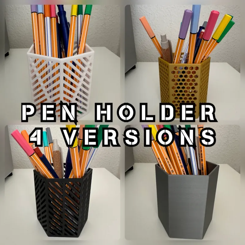 pen holder, 4 variants / Stifthalter 4 Versionen