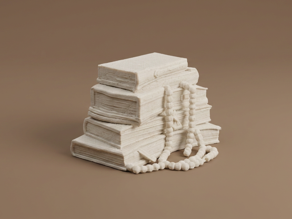 Stack of Books with Beads – Miniature Decor