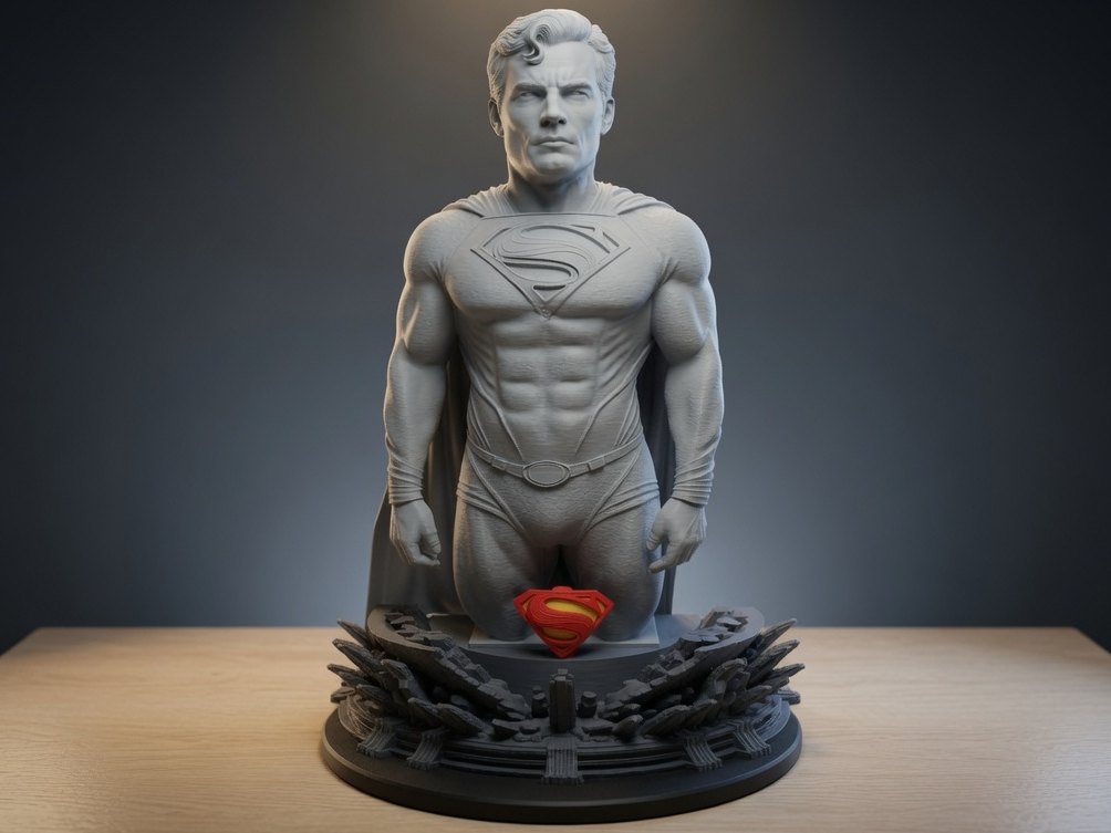 Superman Justice League Multipart Bust Fan Art 