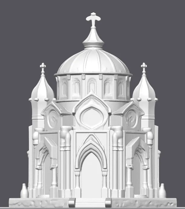 Wall-mountable church model by MikeMakerWorld: Download Free 3D Models