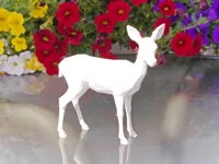 low poly roe deer