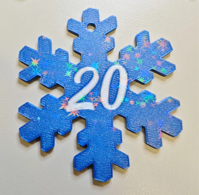 Snowflakes Calendar Ornaments