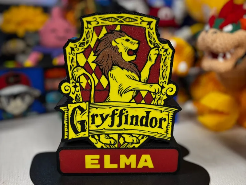 Gryffindor Crest Lightbox | Customizable Name Base