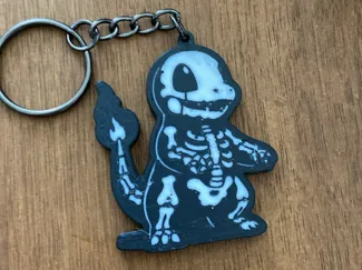 Charmander Keychain Halloween Skelett