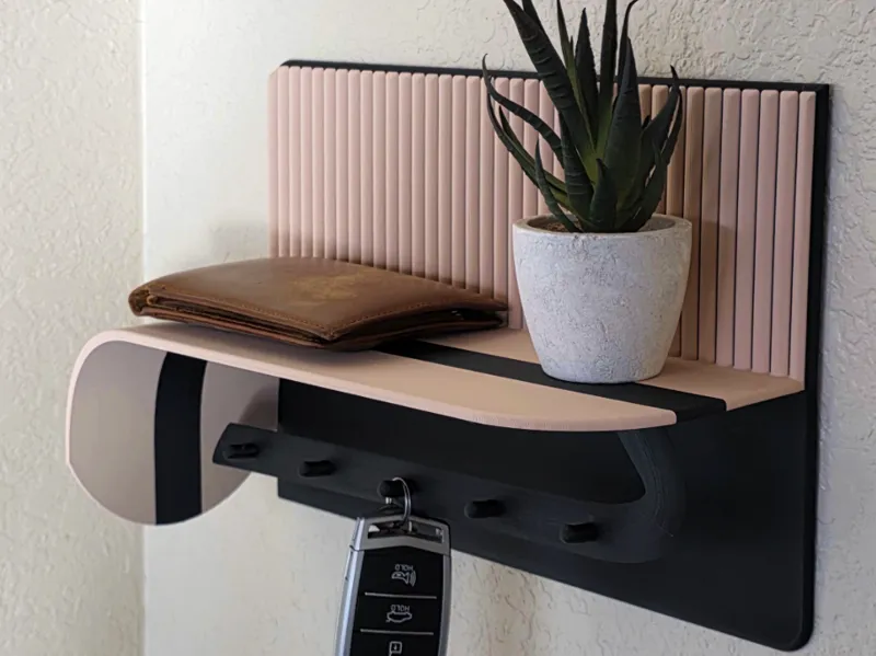 Modern Entryway Shelf & Key Hooks