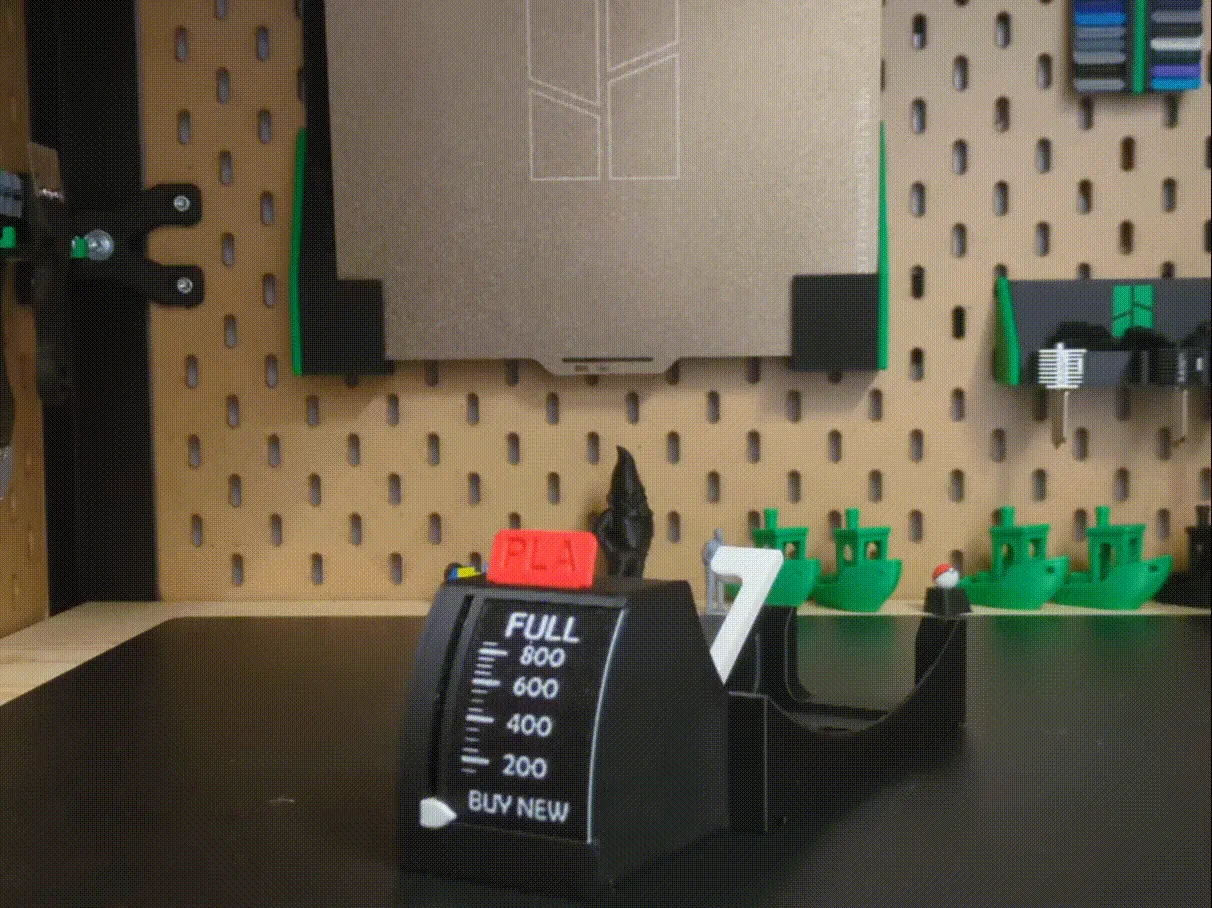 Modular Spool holder with Filament Meter view 4