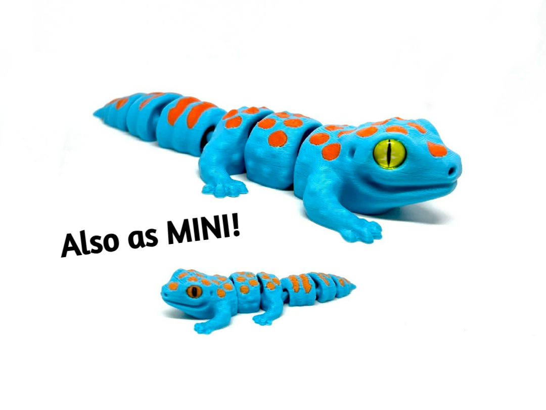 Chibby Tokay gecko -  also as MINI & eyes in glass
