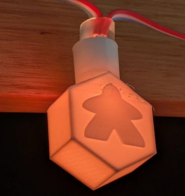 WS2811 12mm Pixel String Hex Meeple Caps