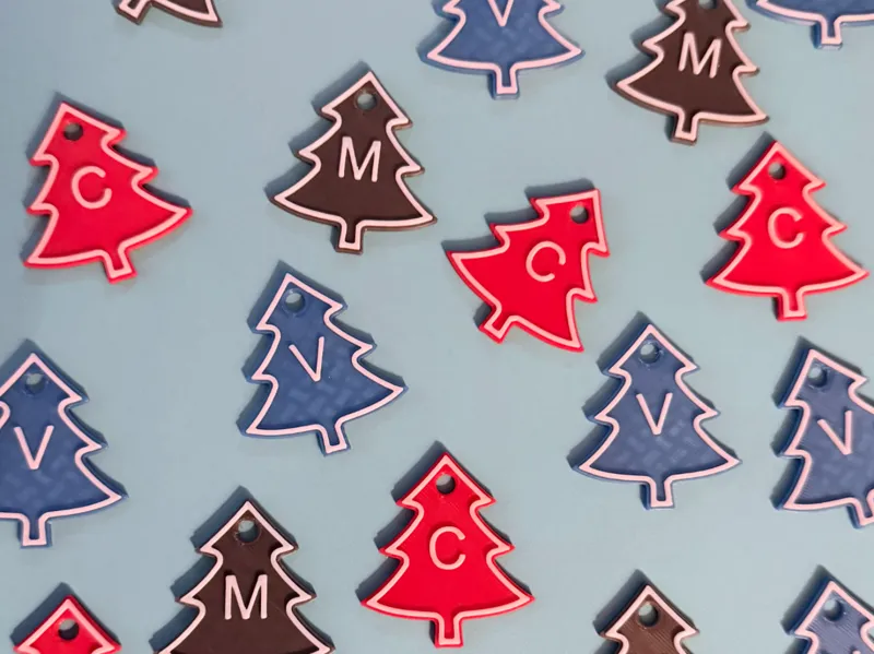 Anhänger für Weihnachtsgeschenke A-Z