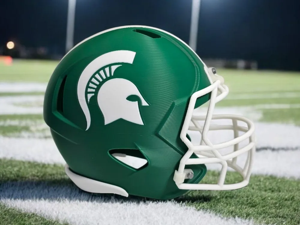 Michigan State MSU Spartans Football Helmet - Free 3D Print Model ...