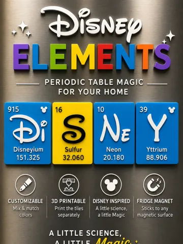 Letrero o emblema decorativo: Disney Element Letters and Fridge Magnet — vista de referencia 2