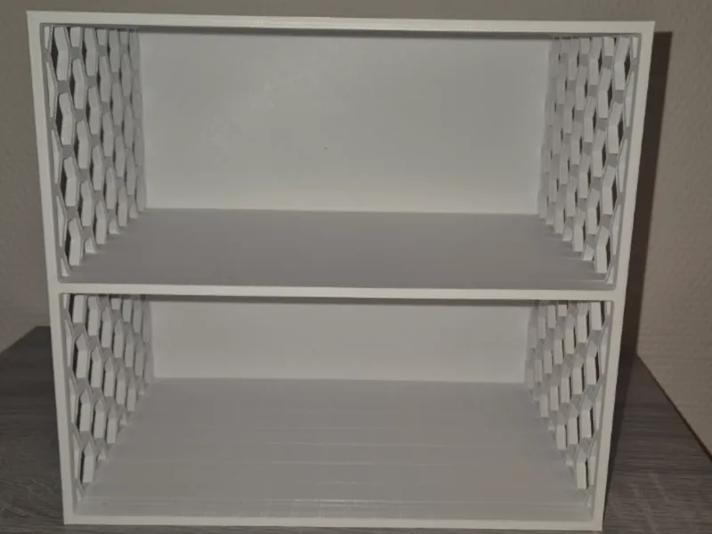Tiny desk shelf