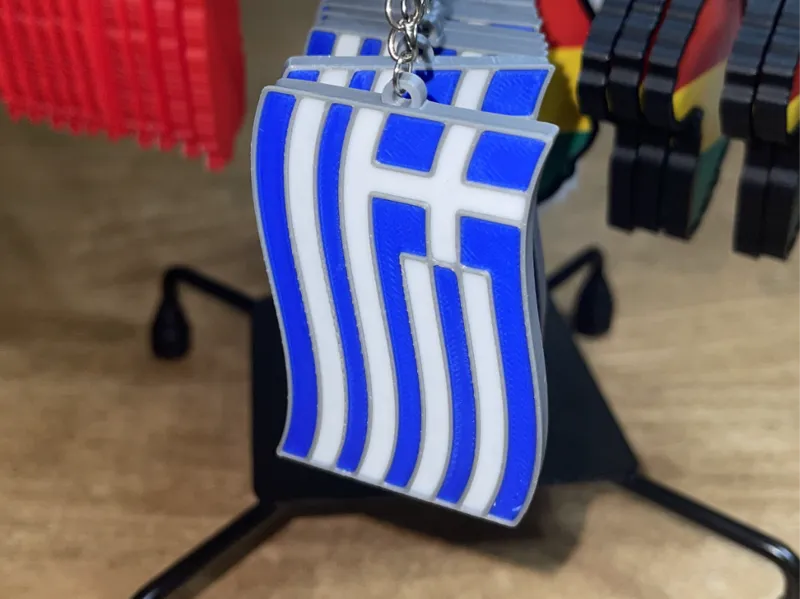 Greek Flag Keychain