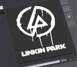 Linkin Park Melted LOGO plate