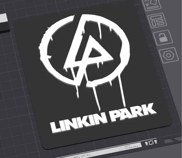 Linkin Park Melted LOGO plate