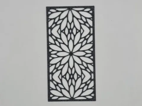 Letrero o emblema decorativo: Geometric Floral Mosaic Panel Stencil — referencia de MakerWorld