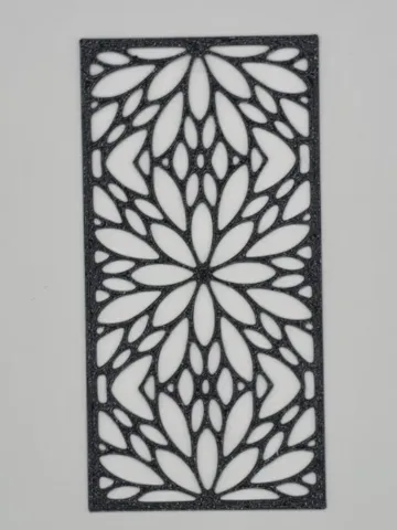 Letrero o emblema decorativo: Geometric Floral Mosaic Panel Stencil — vista de referencia 2