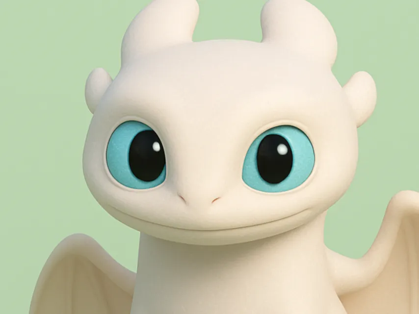 Light Fury Dragon – How to Train Your Dragon - Free 3D Print Model ...