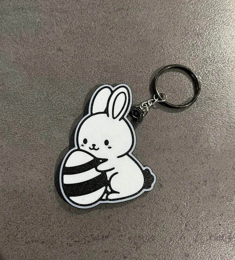 adorable bunny keychain - Free 3D Print Model - MakerWorld