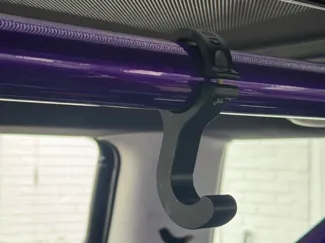 Roll cage steering wheel mount holder