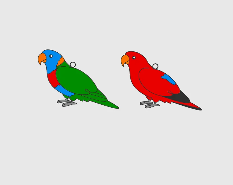 Lory Parrot Keychains