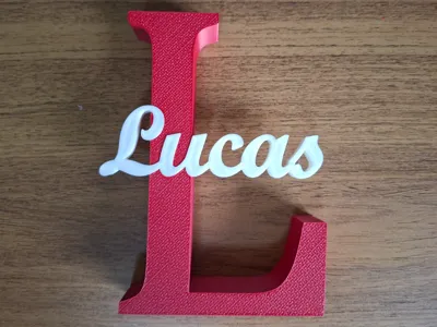 Customizable Textured Initial & Name Sign(No-Glue)