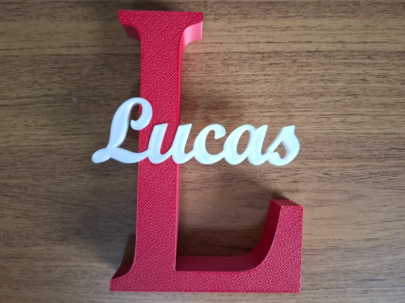 Customizable Textured Initial & Name Sign(No-Glue)