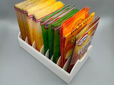 Baking Sachet Organizer – 8 Slot Kitchen Holder