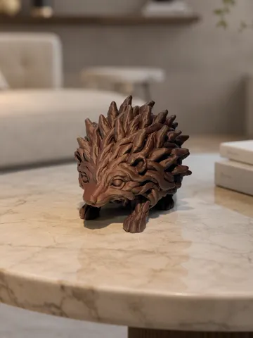 Modelo para impresión 3D: Wurzeligel "Dornenstamm" aus verflochtenem Holz — vista de referencia 2
