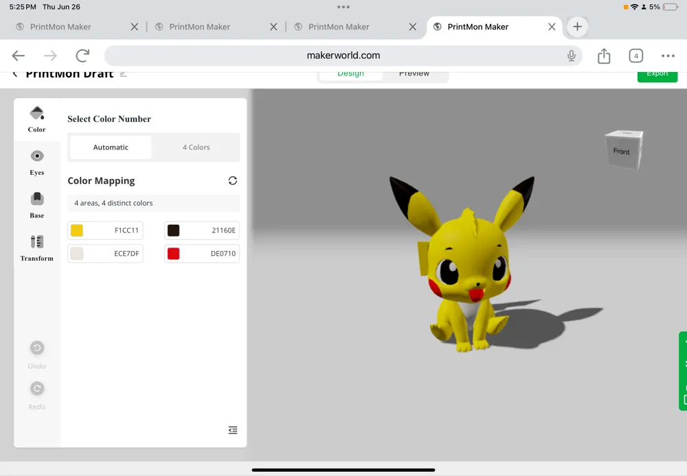 Pikachu by X1 Carbon User MakerWorld: Download Free 3D Models