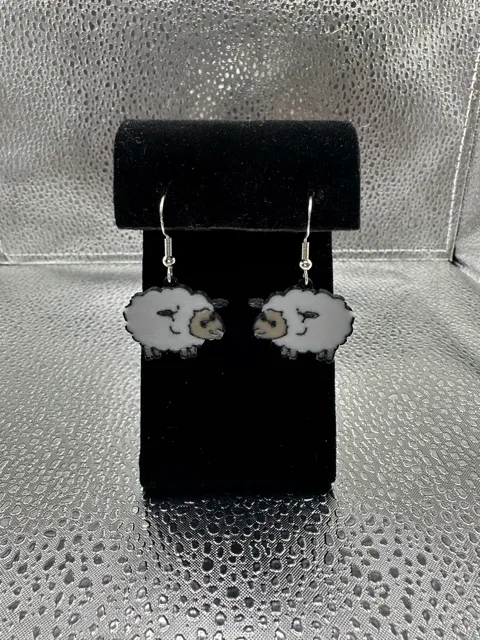 Sheep Earrings view 2