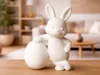 Easter bunny leaning on Easter egg - 100mm