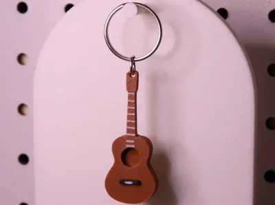Acoustic Guitar Keychain 