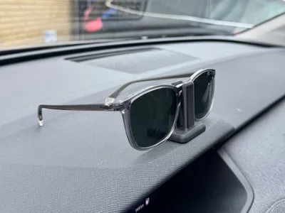 Simple sunglass holder for car